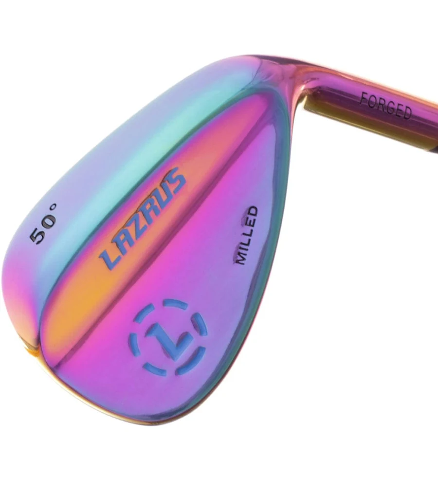 Lazrus Golf Wedges Set or Individual - Forged 50, 54, 58 | Gap, Sand, Lob Wedge (Right Hand) Right / Rainbow / 50° Single